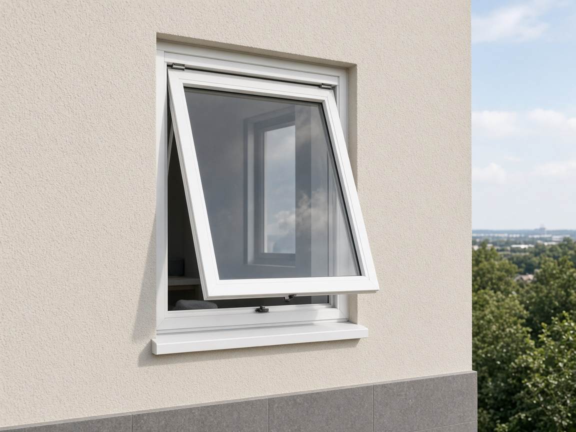 Top-hinged aluminum awning window