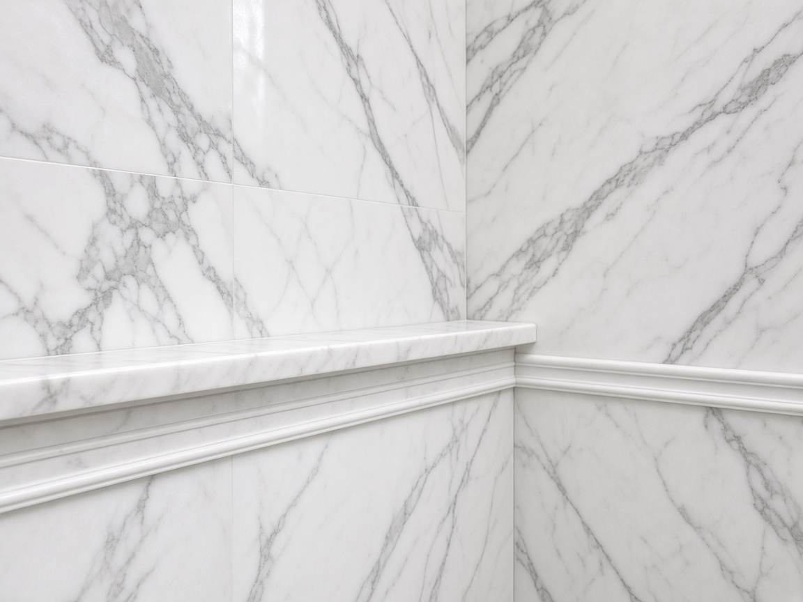 Shower ledge and matching trim